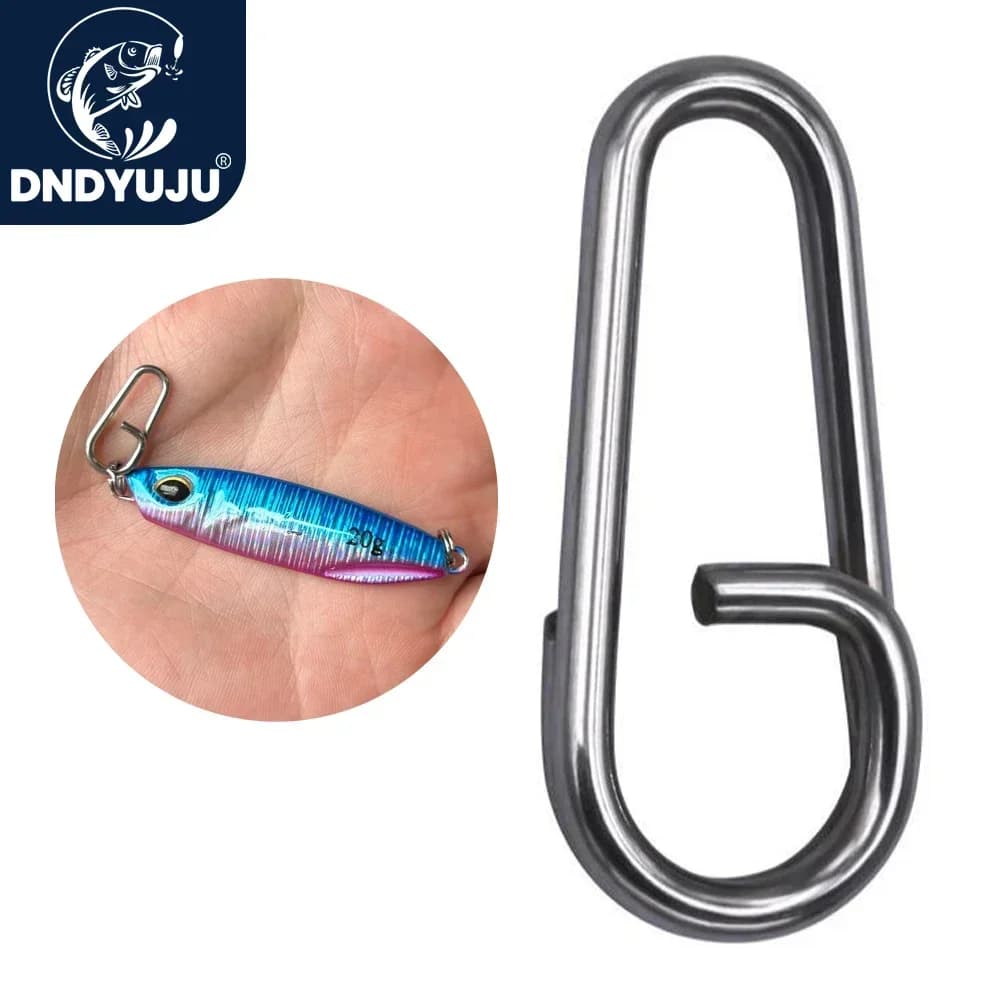 50~200pcs Split Rings Fishing Snap Fishing Lures Connectors Saltwater Fishing Oval Split Rings Swivel Snap Stainless Steel Rings