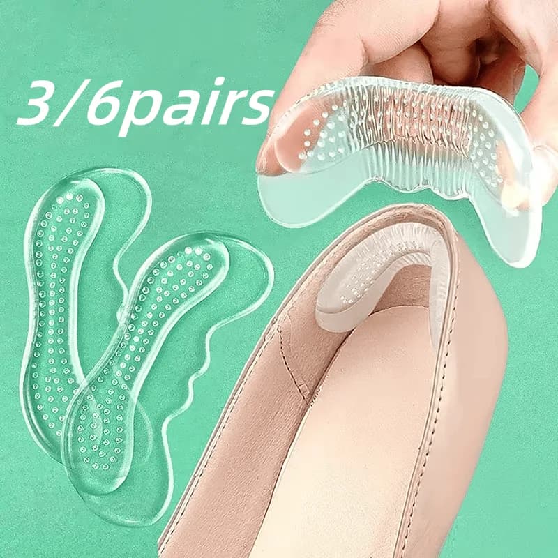 10 pairs Invisible Silicone Gel Heel StickersPain Relief InsolesFoot CareAdhesive Heel Protectors