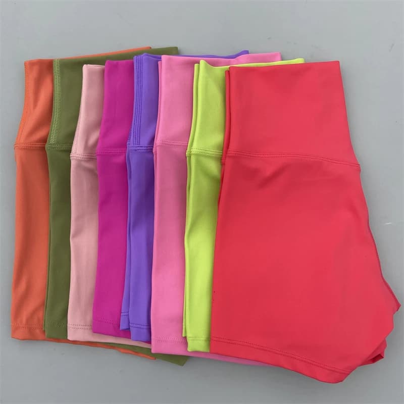 Women Gym Sports Shorts Yoga Shorts High Waist Workout Short Leggings Fitness Short Pants Running Cycling Tight Soft Sportswear