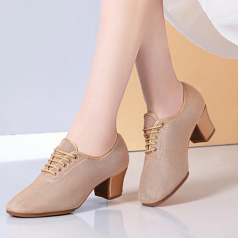 Women Latin Dance Shoe Jazz Adult Ballroom Salsa Dancing Shoes Ladies Teachers Training Modern Tango Dance Sneakers