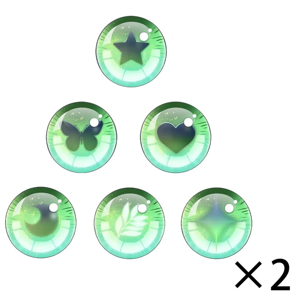 Blythe Dolls Mixed12pcs 10mm/16mm/18mm/20mm/25mm/30mm Round Creative Doll Eyes Glass Cabochon Demo Flat Back Making Findings