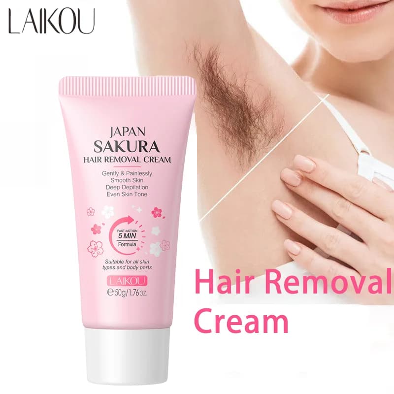 LAIKOU Hair Removal Cream Intimate Areas Epilator Cream Painless Health Hair Remover Growth Inhibitor Men Woman Body Care 50g