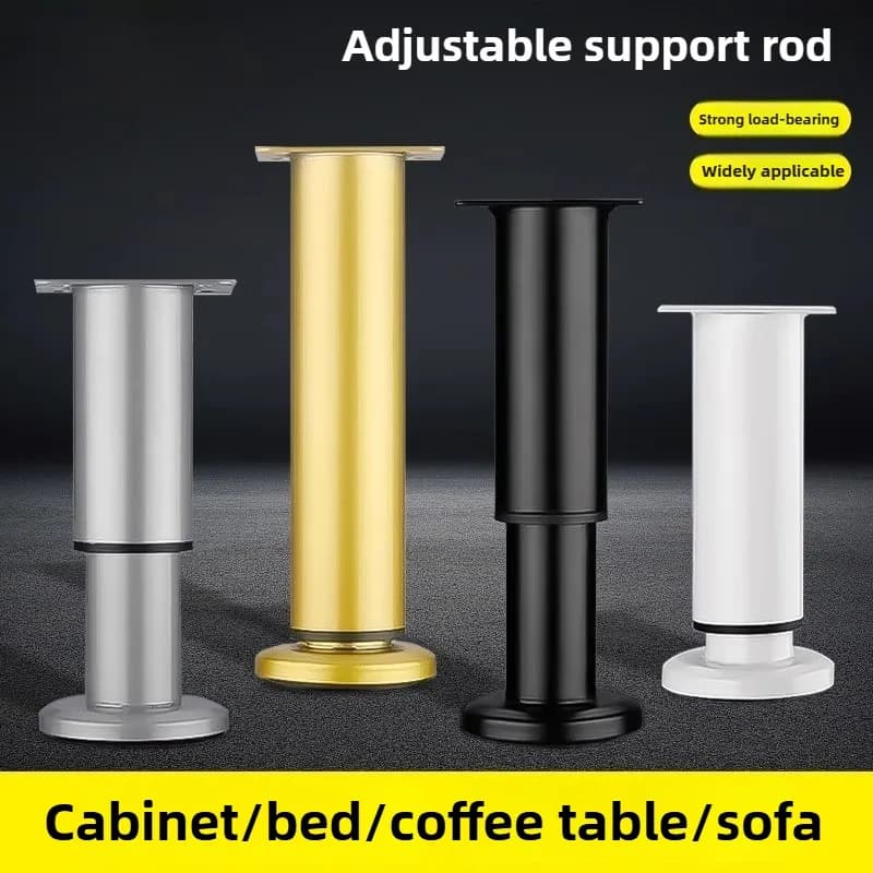 1PCS Telescopic Adjustable Bed Beam Support Legs High Quality Square Room Office Furniture Chair Legs Extension Metal Sofa Feet