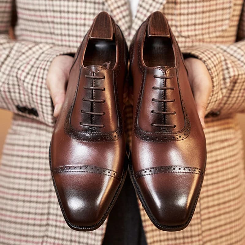 Italian Mens Brogues Wedding Shoes Genuine Leather Handmade Quality Comfortable 2024 Autumn Outdoor Work Dress Social Shoes Male
