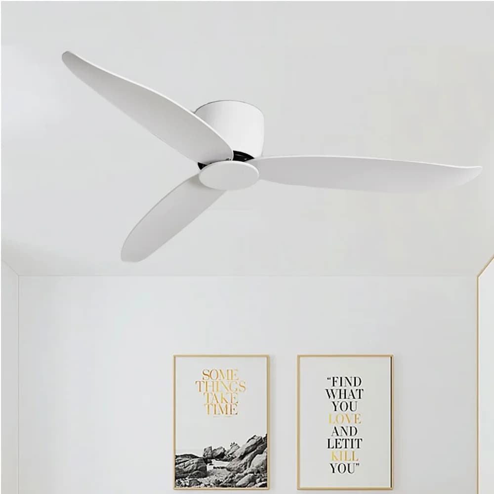 Ceiling Fan No Light 36 42 52 Inch DC Motor Remote Control Cooling Fans Lamp Low Floor Ceiling Fan White Black Color FAN