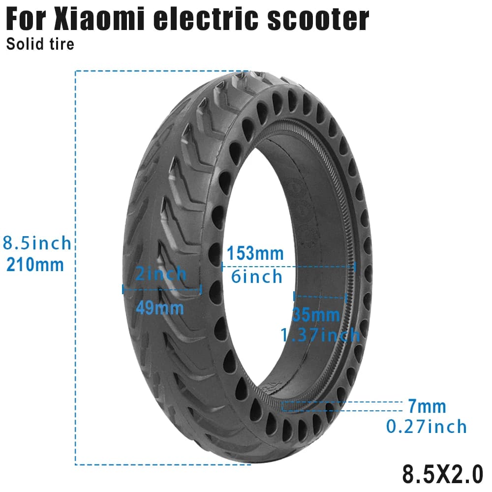 Durable Solid Tire for Xiaomi M365 Pro Electric Scooter Mijia Mi 1S Pro 2 Essential Scooter 8.5 inches Rubber Tyre 8.5'' Wheel