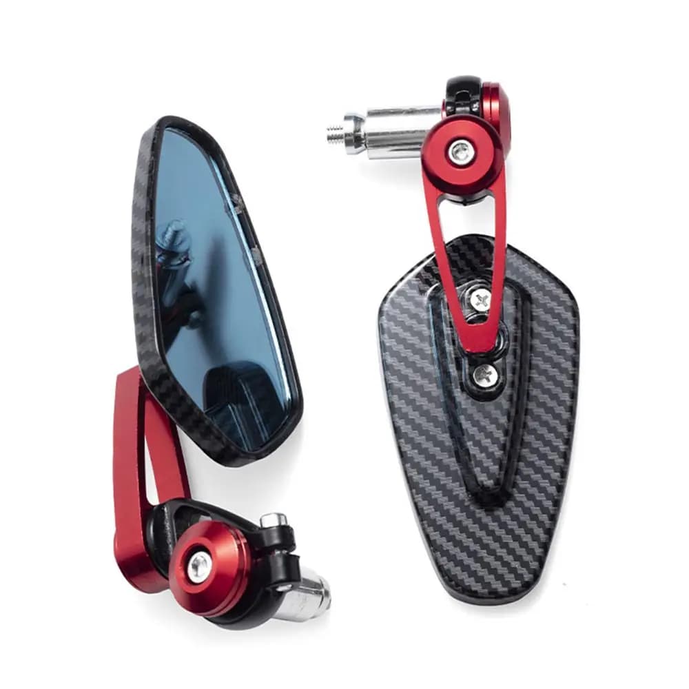 2025 New Motorcycle Rearview Mirror Carbon Fiber Pattern Handlebar Mirror Modified Inverted Rear Mirror Motorbike Accessories