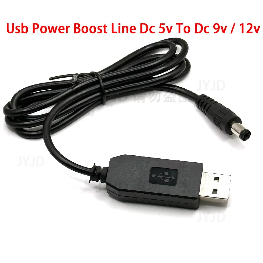 Usb Power Boost Line Dc 5v To Dc 9v / 12v Step Up Module Usb Converter Adapter Cable 2.1x5.5mm Plug