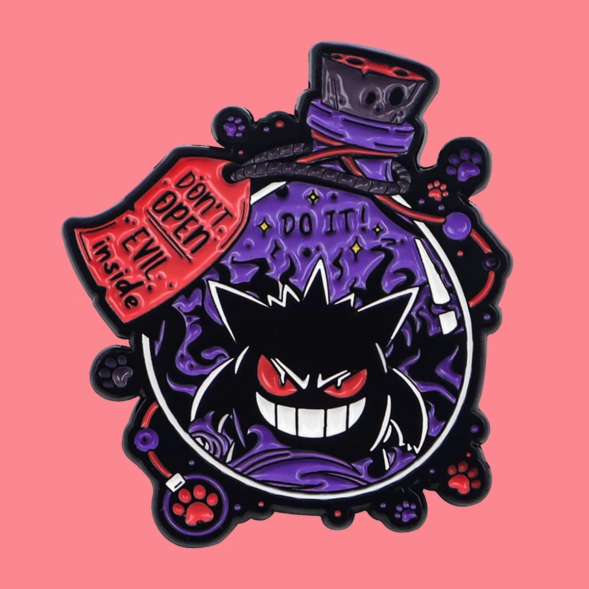 Gengar Cute Metal Enamel Pin Brooches Bag Lapel Pins Cartoon Badges on Backpack Accessories Decorative Jewelry Gifts
