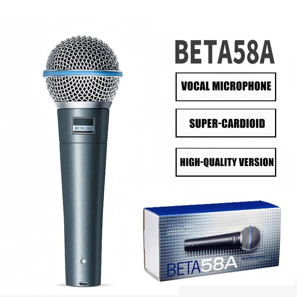 Professional Wired Handheld Mic beta58a vocal Dynamic Wired Instrument Microphone for professionl audio stage Karaoke