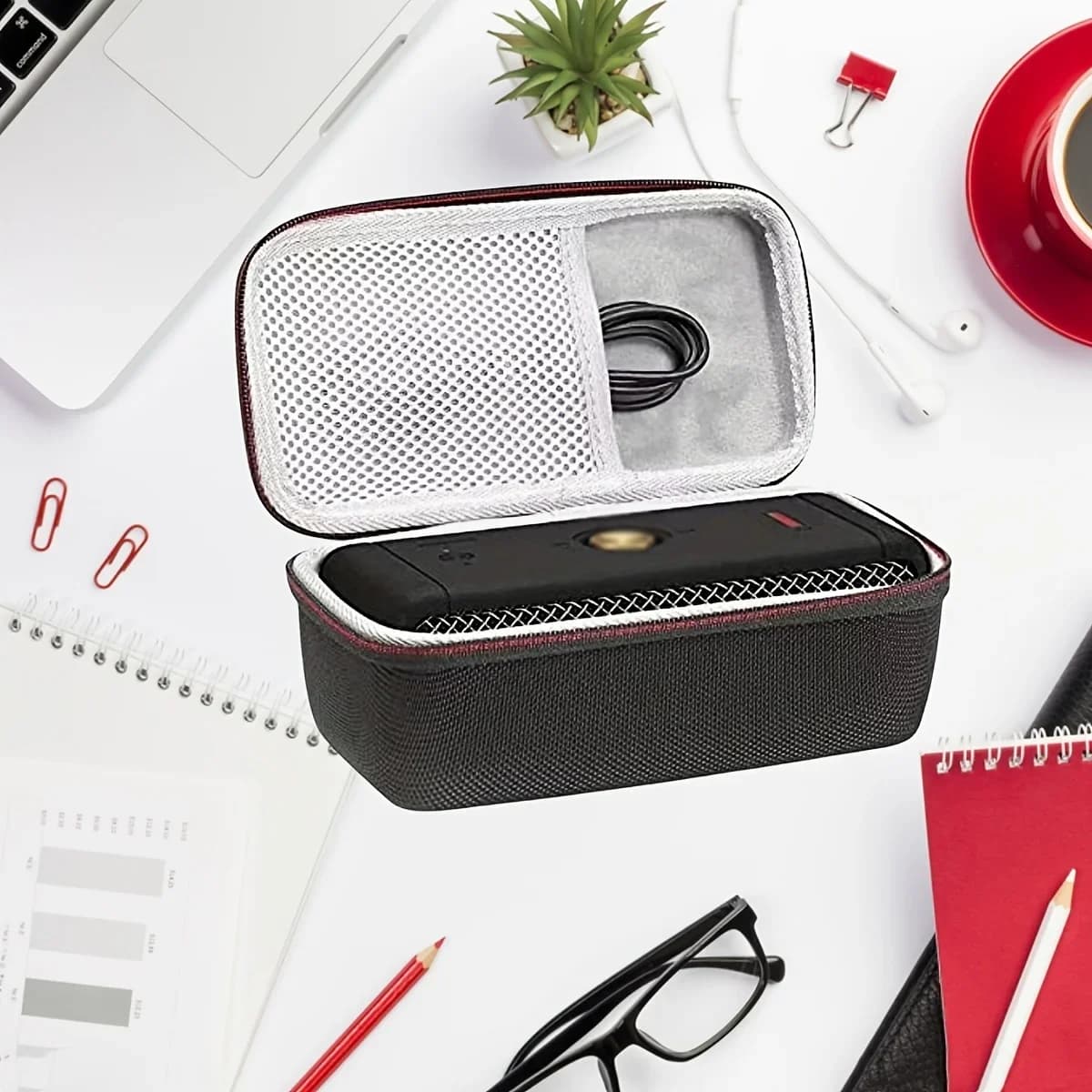 Portable Audio Storage Box, Shockproof And Fall Proof Sound Protection Box, Hard Shell Speaker Bag, Scratch Proof EVA Bag