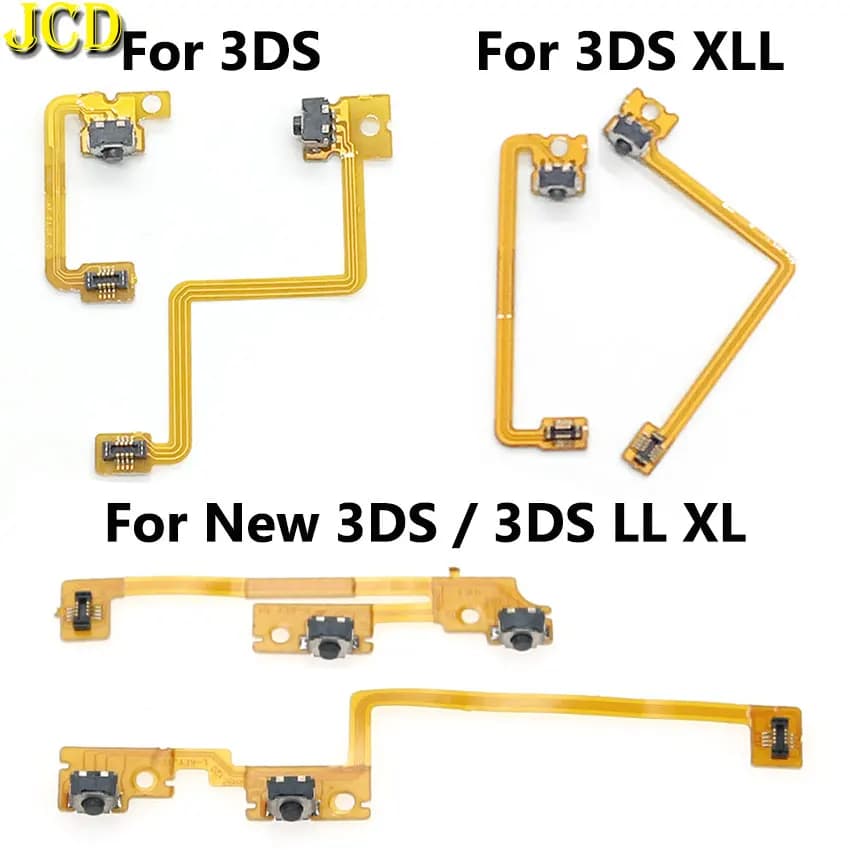 JCD 1/3pcs L R Shoulder Button with Flex Cable For 3DS 3DSLL 3DSXL New 3DS LL XL Repair Left Right Switch Trigger