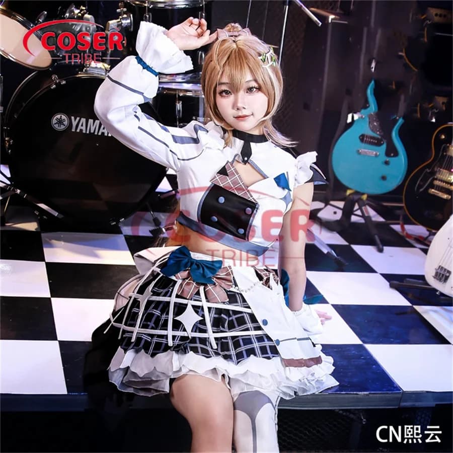 COSER TRIBE Anime Game NIJISANJ Nanashi Mumei Performance clothing Halloween Carnival Role CosPlay Costume Complete Set