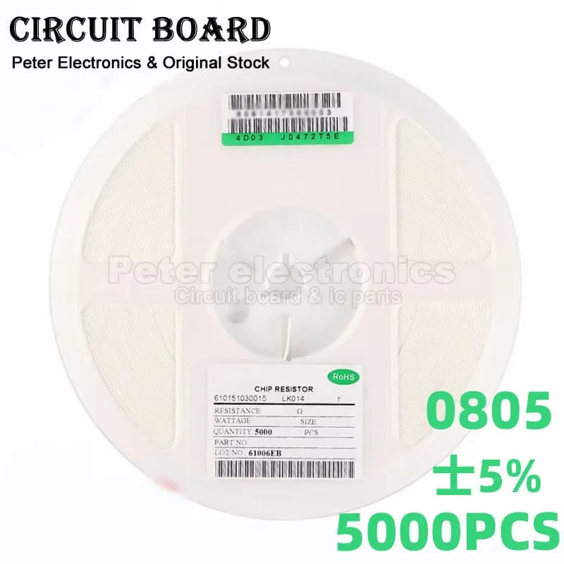 FreeShipping 5000pcs 0805 5% 1/8W SMD Chip Resistor 0R ~ 10M 10R 47R 100R 220R 330R 470R 1K 4.7K 10K 47K 100K 330 470 Ohm