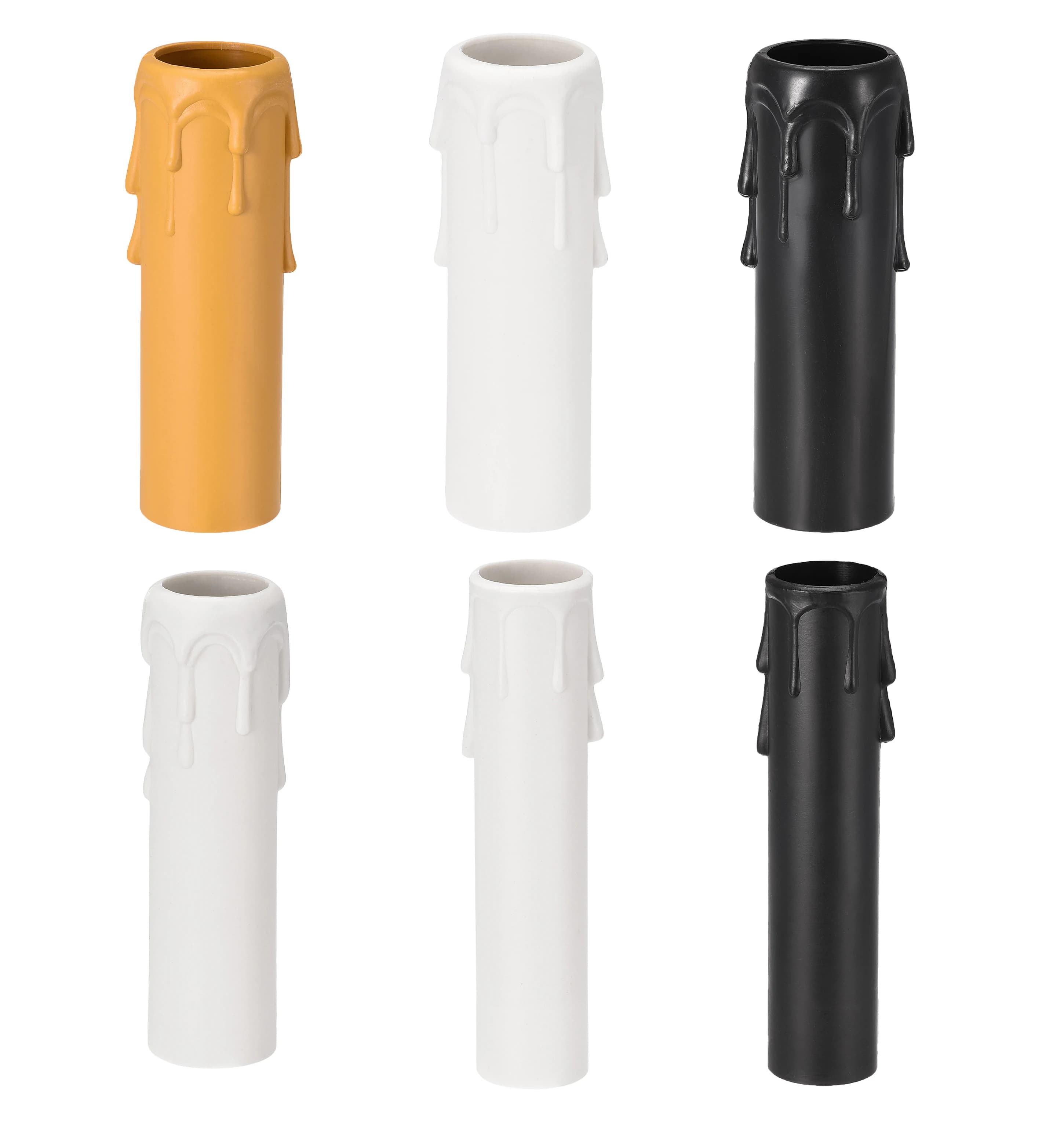 12Pcs Candle Tube Table Lamp Base Candle Lamp Holder Tube Candle Lamp Base Sleeve Candle Bulb Base Cover for E12 Chandelier