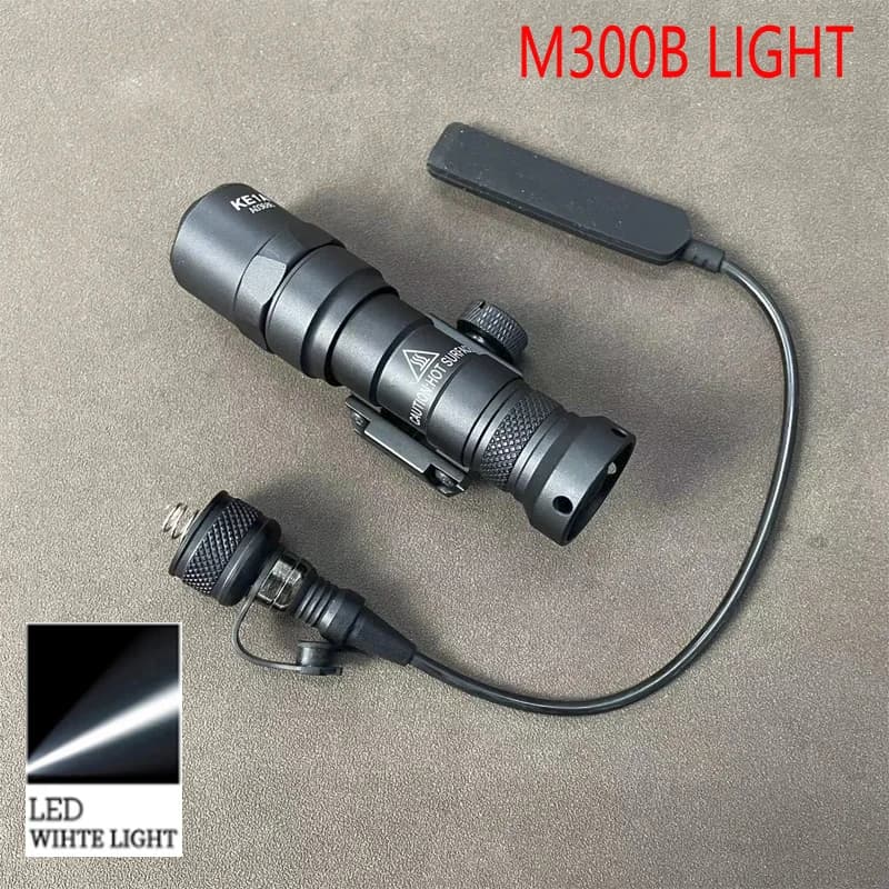 Sotac Tactical Weapon Light SF M300 M300B Mini Scout Light Hunting LED Flashlight Picatinny Rail with Remote Switch