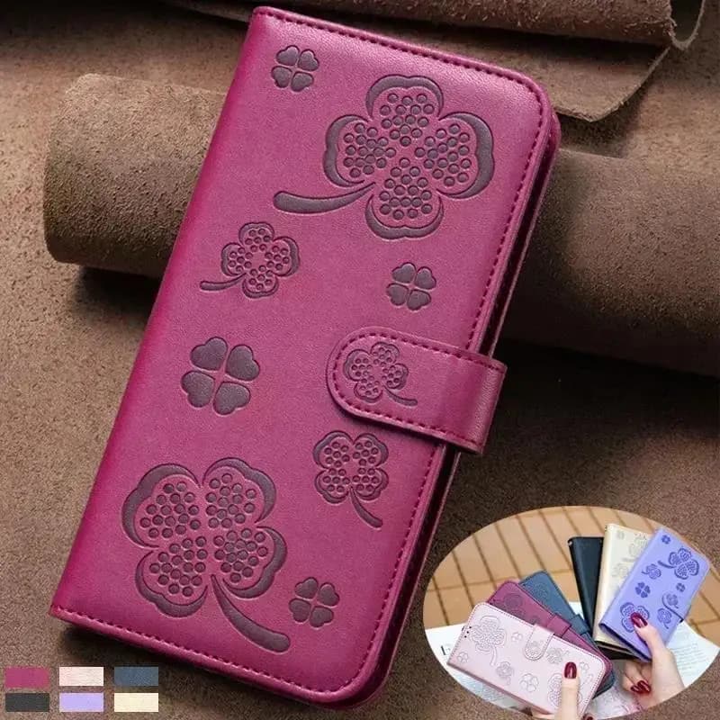 For OPPO A92 CPH2059 Case Magnetic Leather Cover Flip Case on For OPPO A92 A74 A52 A74 A54 A72 A94 A93 Lucky Grass Wallet Cover