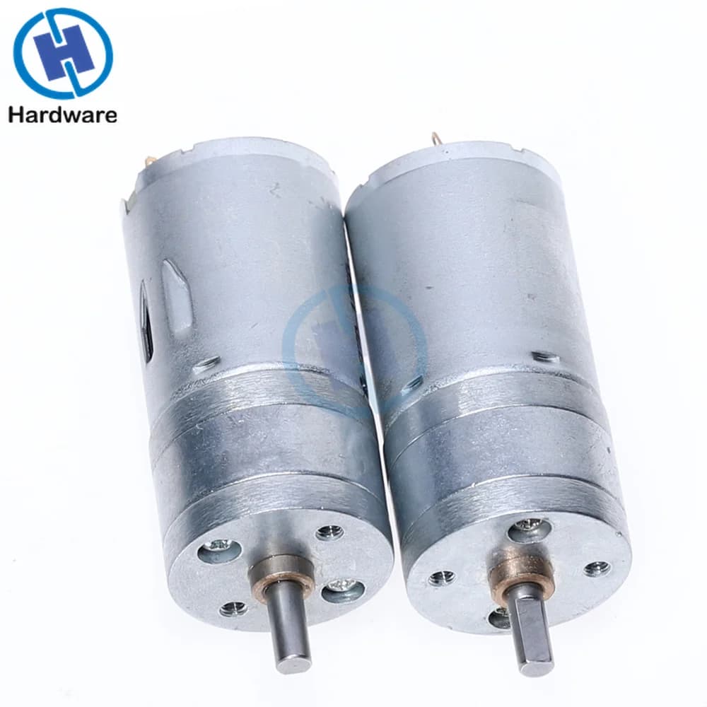 JGA25-370 DC Motor Geared Motor 6V 12V 24V High Torque Electric Gear Motor 12RPM/25RPM/36RPM/60RPM/130RPM/620RPM/1360RPM