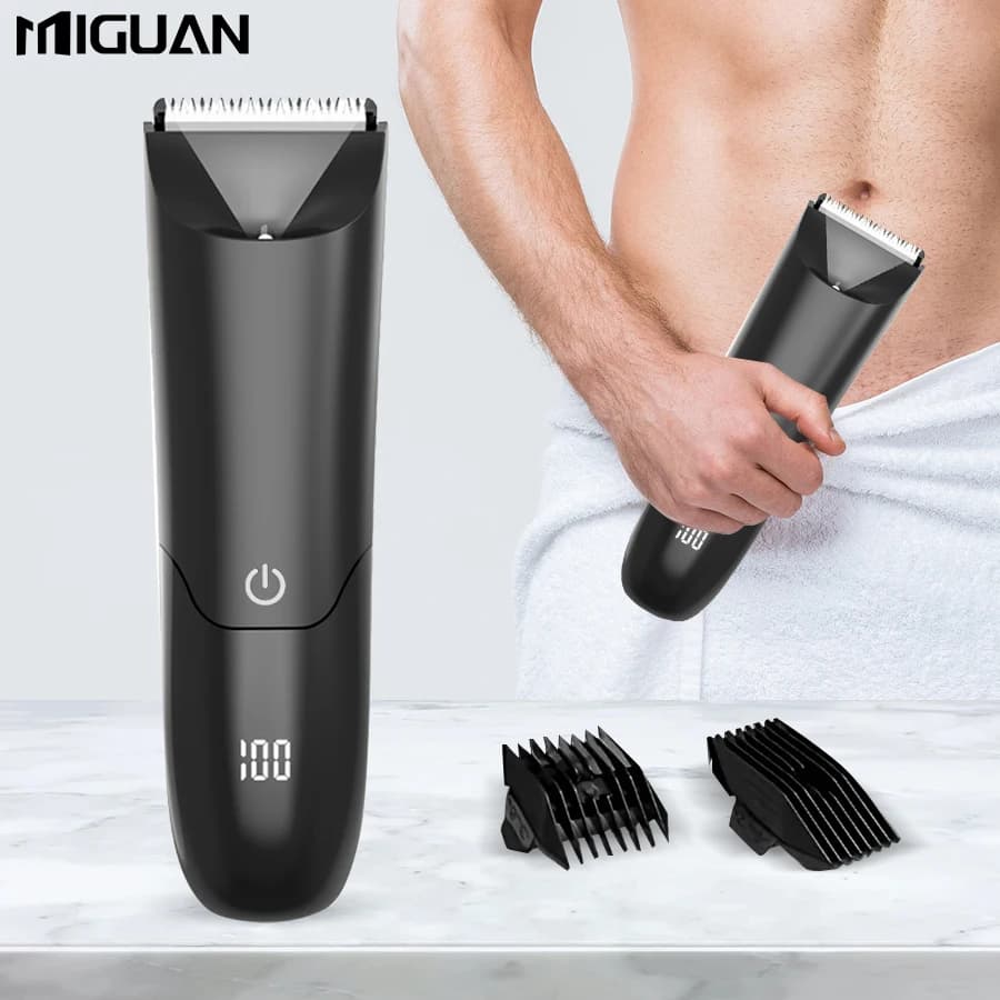 Men's Body Trimmer, Electric Shaver, Electric Inguinal And Hair Trimmer, Ceramic Blade Male Hygiene Shaver