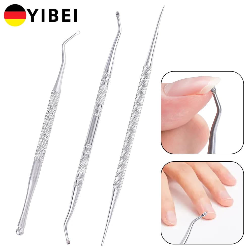 Stainless Steel Ingrown Toe Correction Files, Double Head Silver Toe Nail Care Hook, Manicure Pedicure, Toenails Clean Tools