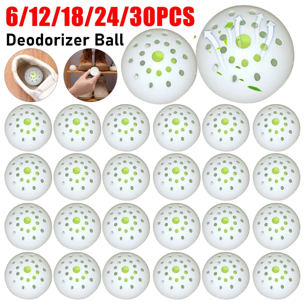 6-30PCS Deodorizer Freshener Balls for Sneaker Deodorizer Ball for Shoes Sneakers Gym Bags Lockers Shoe Closet Car Deodorization