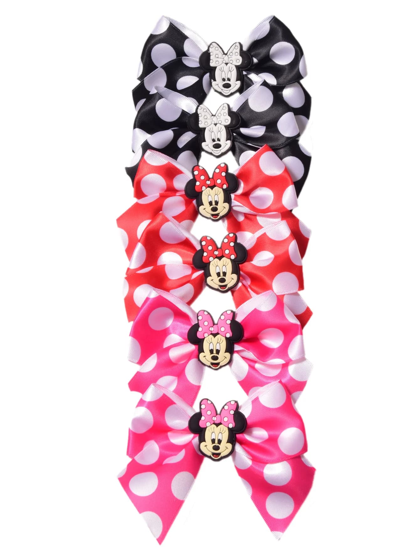 Disney Polyester polka Dot classic two-ear bow hair clip