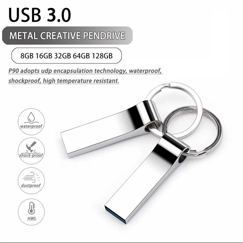 USB flash drive 128GB USB 3.0 High Speed flash drive 64GB 32GB 16GB 8GB Metal Pen Drive 3.0 Flash Drive 8GB 16GB 32GB 64GB 128GB