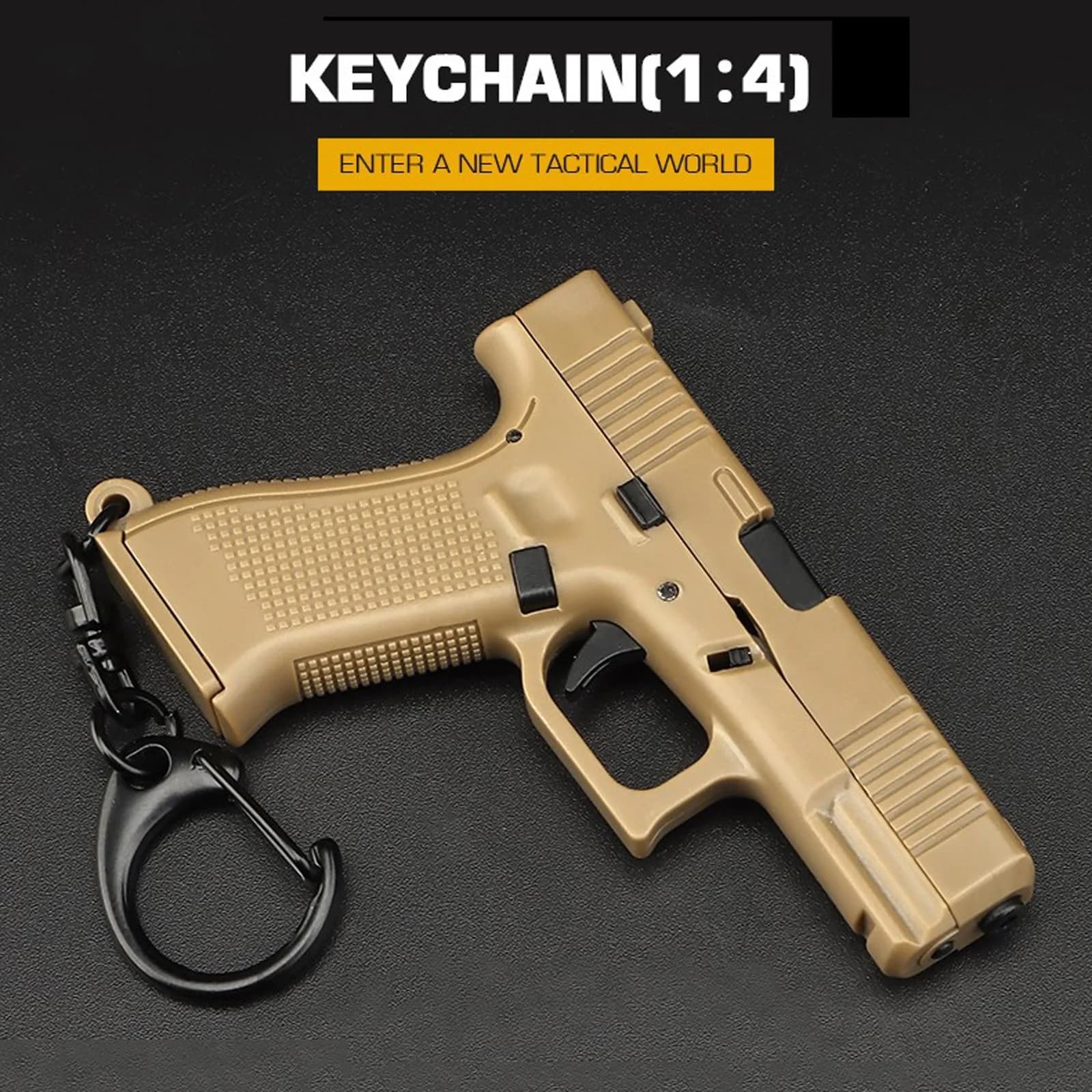 Tactical Pistol Shape Men's Keychain Mini Portable Decorations Detachable G45 Keyring Key Chain Ring Realistic Model Toys Gift