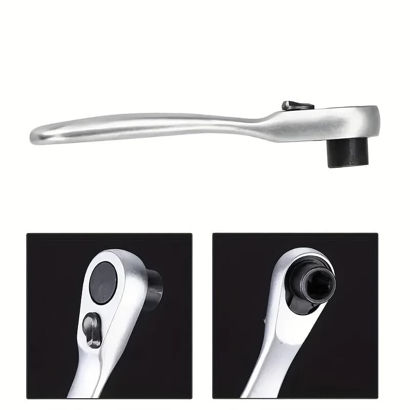 1/4" Mini Ratchet Handle with 72 Tooth Quick Release Socket Wrench - High Carbon Steel, Adjustable, Manual Operation Amagi