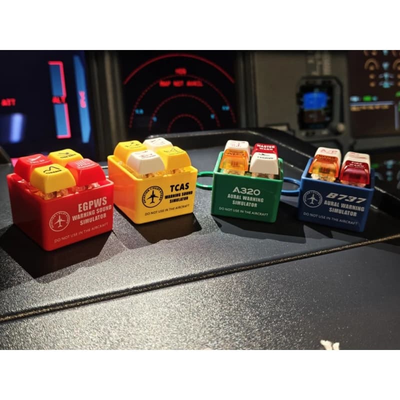 Genuine Boeing 737 Airbus A320 EGPWS Warning Sound Simulator Warns Commercial Aircraft Route Pilot Crew Car Keychain