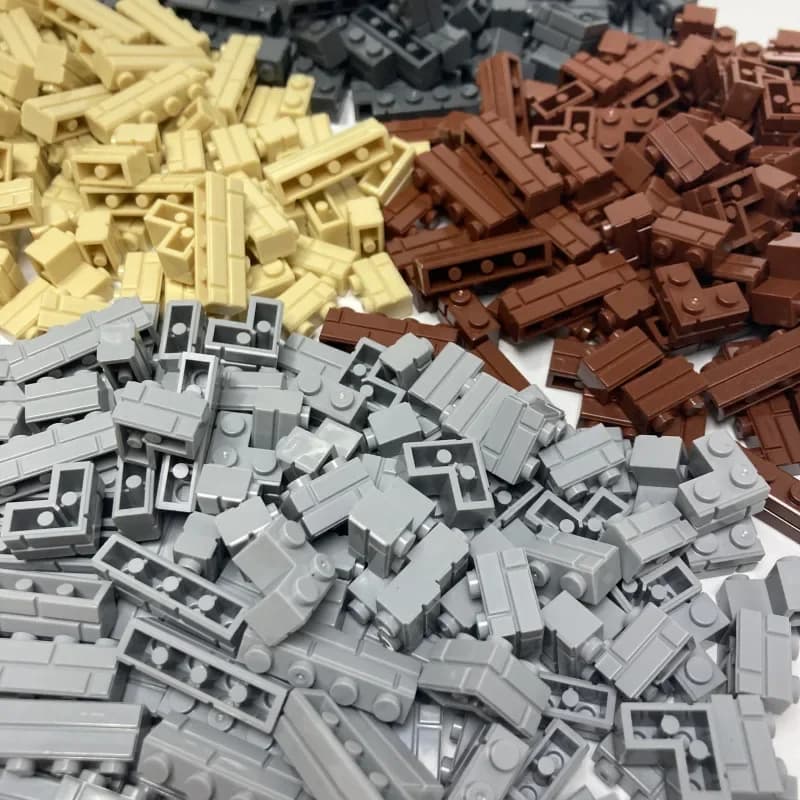 120Pcs Building Block Simulation City Wall Brick Building Block Model Building Accessories Castle Construction Children's Toys