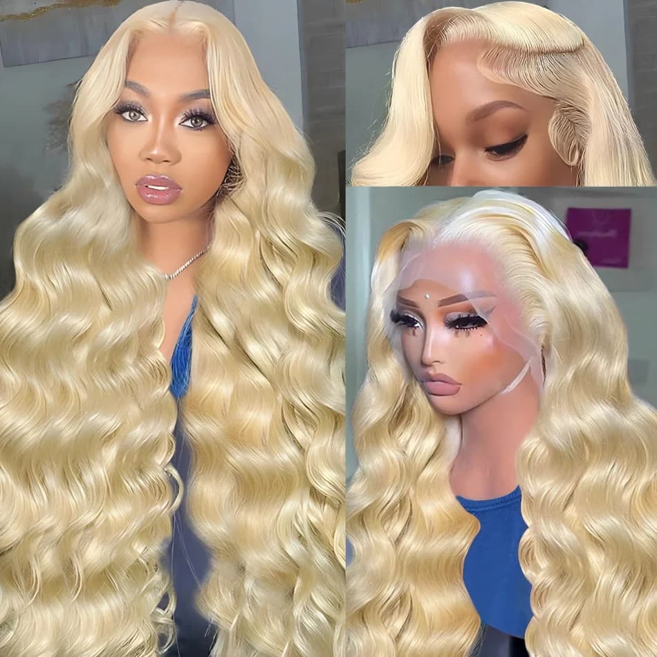 613 Hd Lace Frontal Wig 13x6 Body Wave Human Hair Wigs Blonde 30 Inch brazilian Lace Front Wig Human Hair for women 220 density