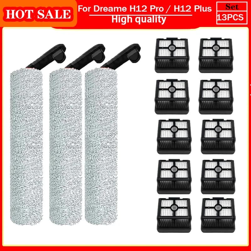 Dreame H12 Pro / H12 Plus/H13 pro plus Mix/M13 BETA Soft Brush Spare Parts Wet Dry Roller Hepa Filter Accessories