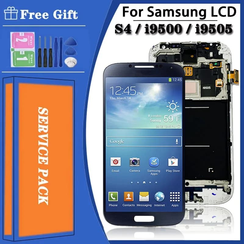 5.0" Super AMOLED S4 LCD For Samsung S4 GT-i9505 i9500 i9505 i545 i337 LCD Display Touch Screen Digitizer Replacement