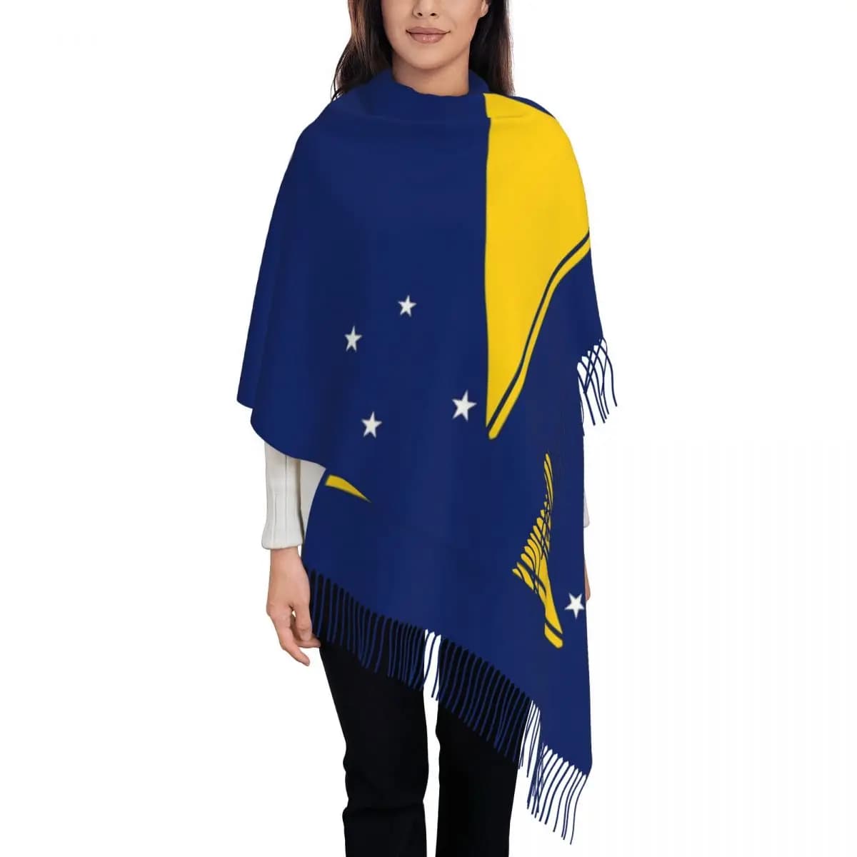 Flag Of Tokelau Scarf for Womens Winter Warm Cashmere Shawls and Wrap Long Large Shawl Scarf for Evening Dress