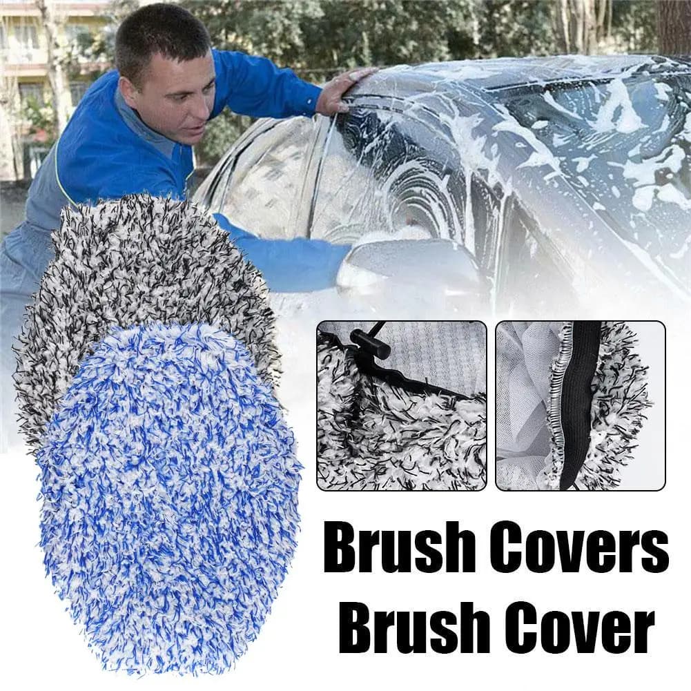 Long-handle Water Brush Replacement Cloth Cover Car Wash Brush Plush Chenille Mop Household Mop Cloth Cover Car Cleaning