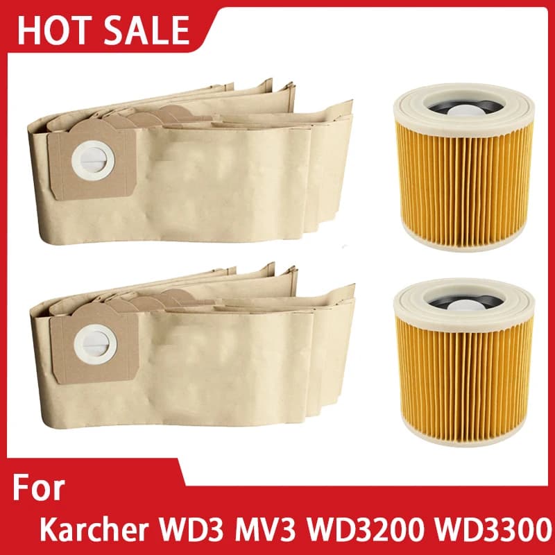 Dust Bag Filter for karcher accessories MV3 WD3 WD3200 WD3300 A2204 A2656 WD3.500P SE4001 SE4002 Vacuum Cleaner Parts