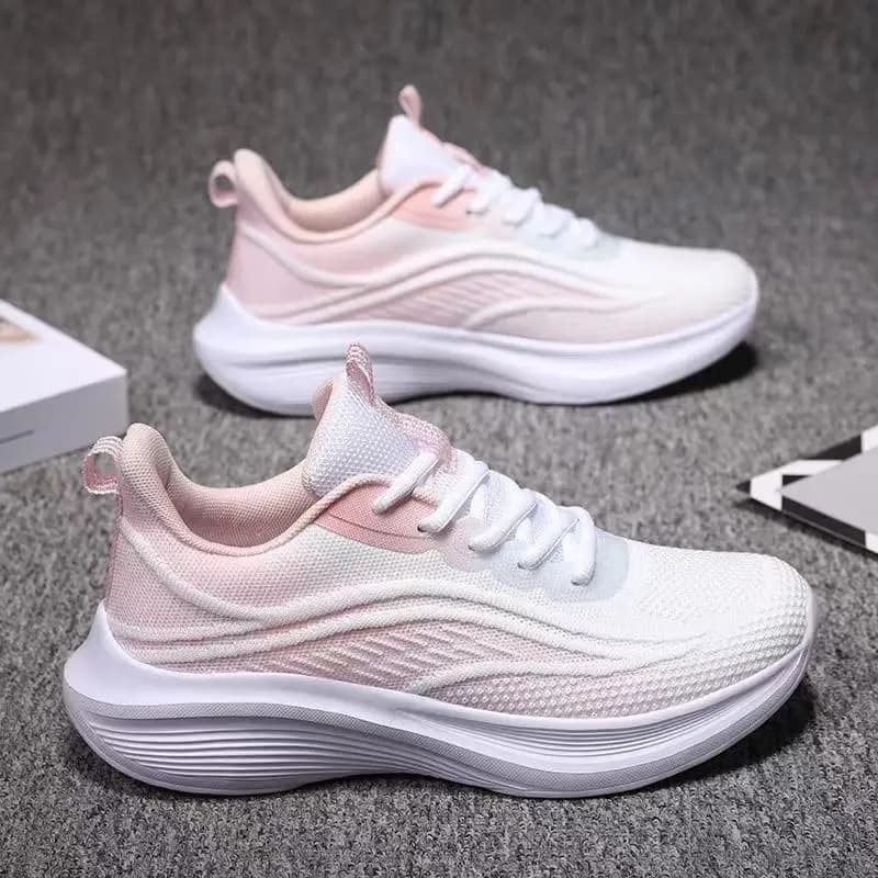2025 Breathable Lace-up Running Shoes for Women Air Cushion Athletic Sneakers Lightweight Air Mesh Outdoor Sports Training Shoes