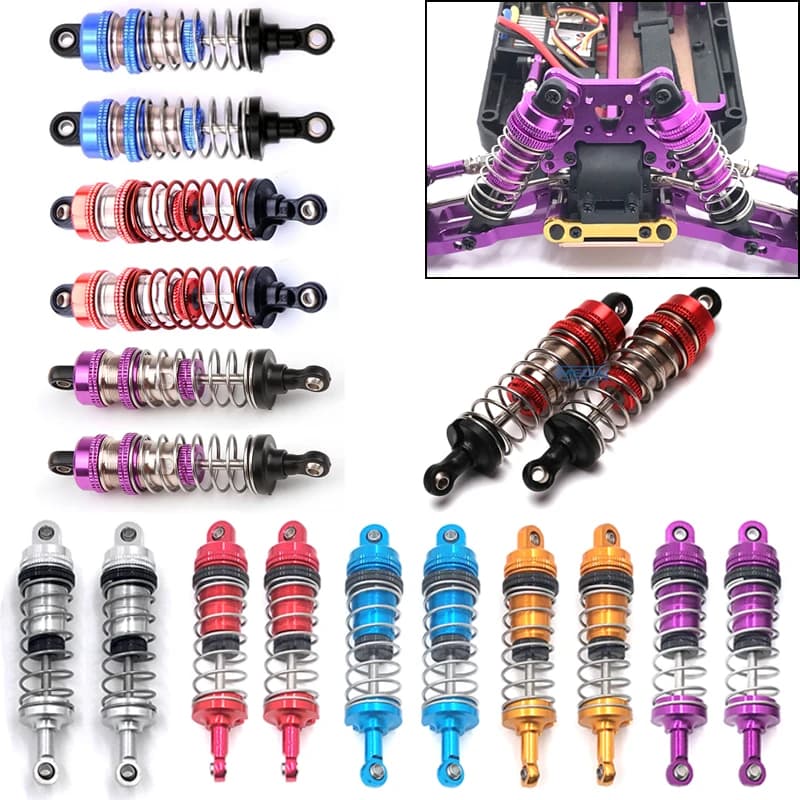 WLtoys 1/14 144001 144002 144010 RC Original/Upgrade Metal Shock Absorbers Spare Parts Set 1/12 124016 124017 124018 124019
