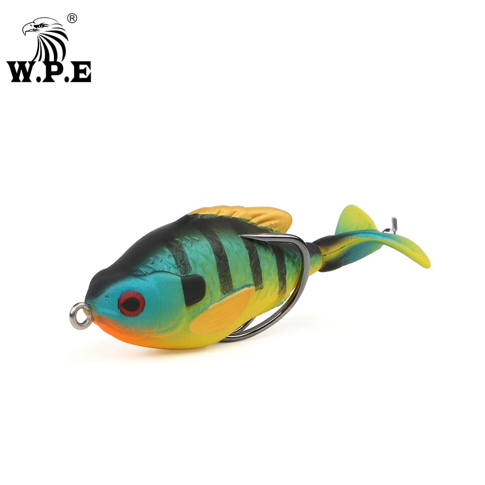 W.P.E 1pcs Fishing Lure 75mm 10 colors Soft Lure Fake Lure TopWater Simulation Floating Artificial Bait Fishing Tackle Pesca