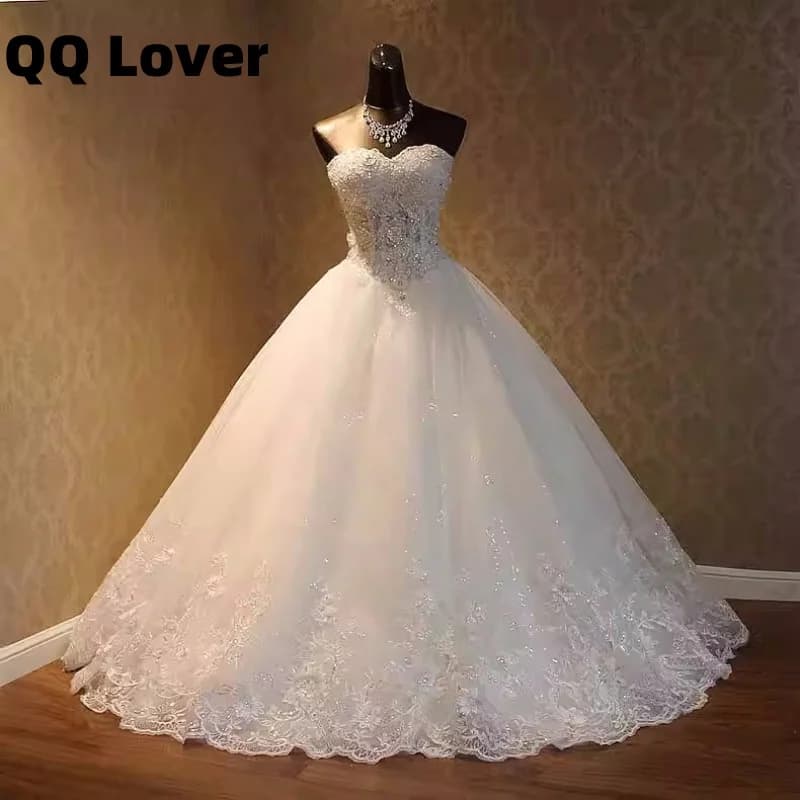 High Quality Elegant Luxury Lace Wedding Dress Vintage Bandage Plus Size Ball Gowns Vestido De Noiva Customized