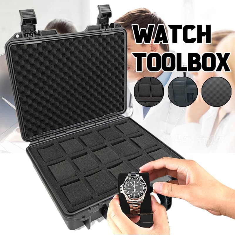 15 Grid Watch Box case Waterproof watch organizer watch display stand Sponge Thickened Moisture-Proof Box watch case