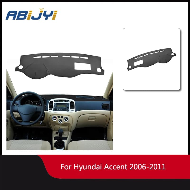 1Pcs Car Dash Mat Dashboard Cover Dashmat For Hyundai Accent Verna 2006 2007 2008 2009 2010 2011 Auto Products Accessories