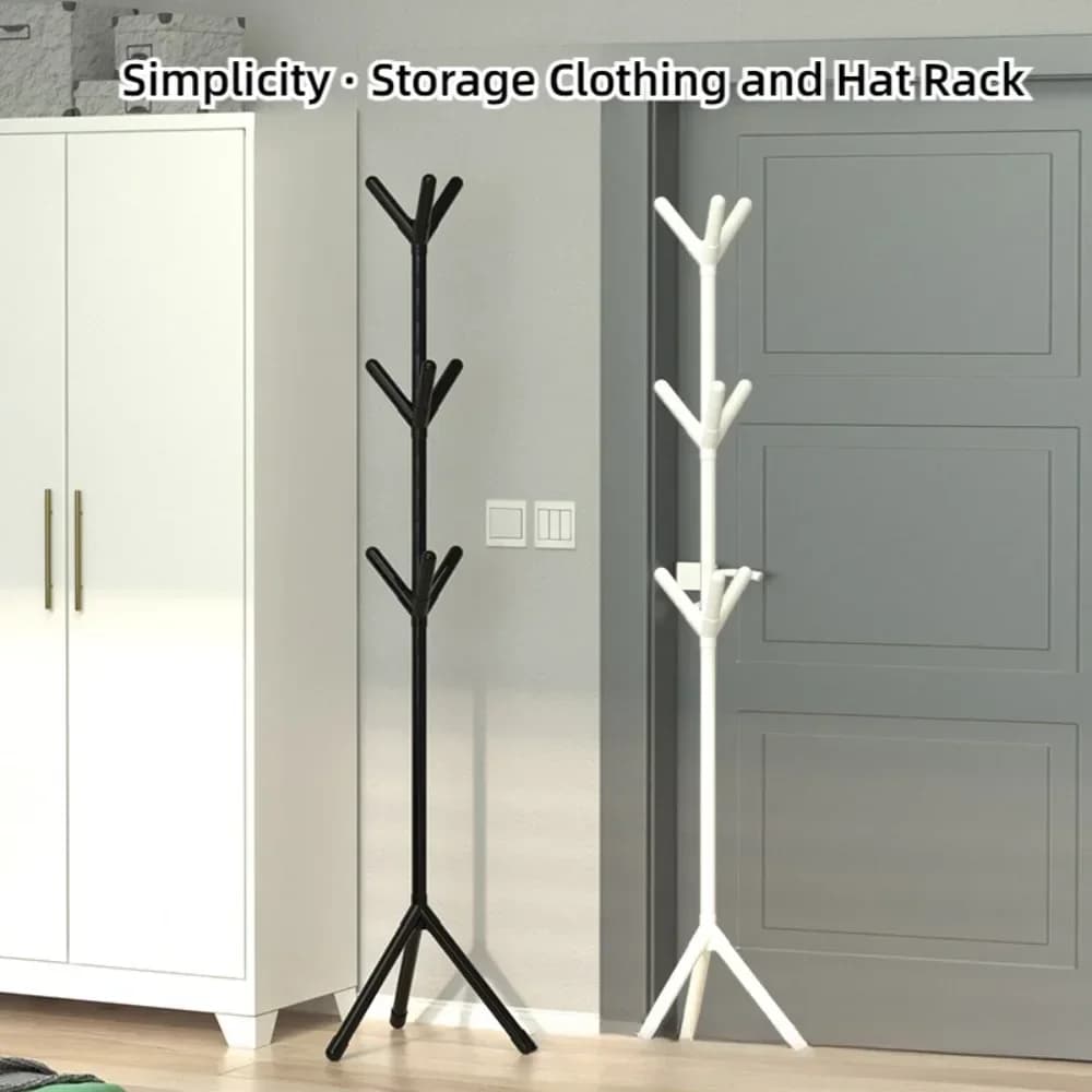 New Standing Coat Rack Hook Household Clothes Hanger Floor Standing Bedroom Clothing Storage Rack Save Space Clothing Rack Stand