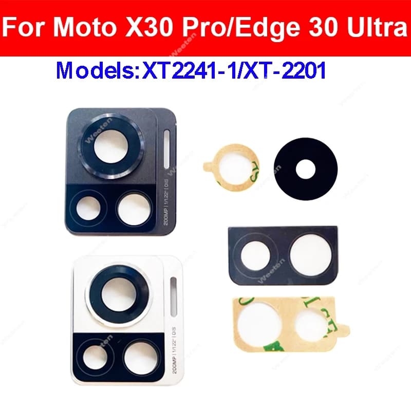 Rear Camera Glass Lens Cover For Motorola Moto X30 Pro Edge 30 Ultra XT2241-1 XT-2201 Back Camera Lens Glass with Frame Holder