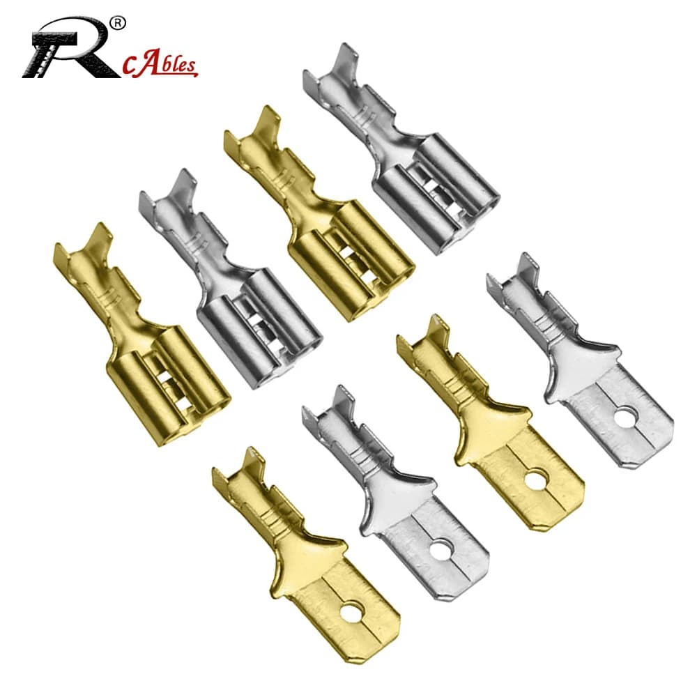 Box Male Female Wire Connector 2.8/4.8/6.3MM Crimp Terminals Insulated Sealed Bare Terminal Spring Blades With Sheath