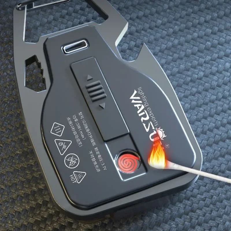 1PCS Portable Emergency Keychain Light Rechargeable Strong LED Light Car Portable Keychain Mini Flashlight