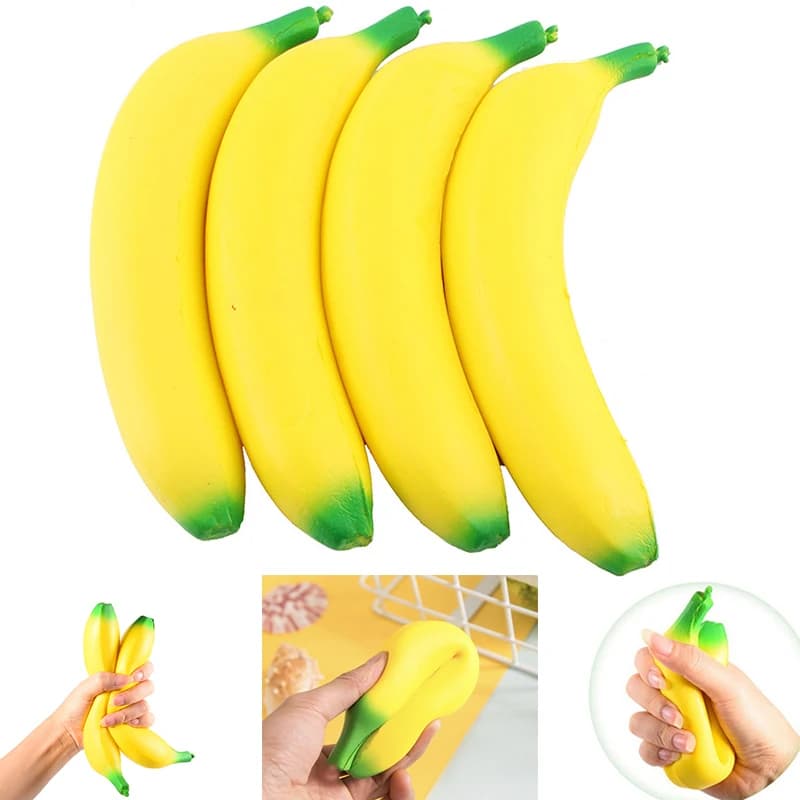 Anti-stress Squishy Slow Rising Jumbo Squishy Banana Toy Knead Fruit Squeeze Toy Fun Stress Relief Toy Banana Stress Relief Toy