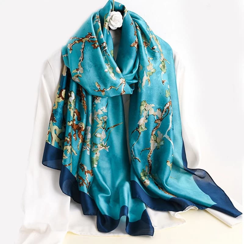 Spring Scarf Women's Luxury Design Polyester Material Smooth Scarf Soft Shawl Beach Scarf