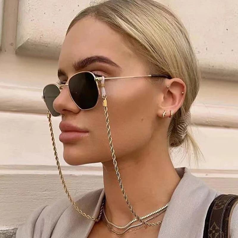 Fashion Reading Glasses Chain for Women Metal Sunglasses Cords Eyeglass Lanyard Hold Straps Eyewear Retainer